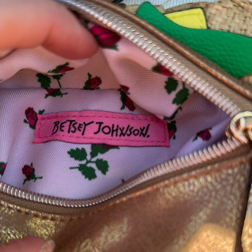 Betsey Johnson Multicolor Croissant 🥐 Wristlet - Picture 2 of 5